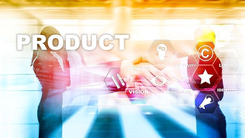 Business Product Promotion Design Concept. Double exposure background