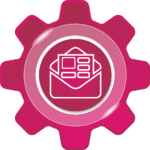 Email and Newsletters Icon Gear